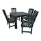 Highwood Usa Lehigh 5pc Square Outdoor Patio Furniture Dining Set AD-DNL44-FBE - alternate 1